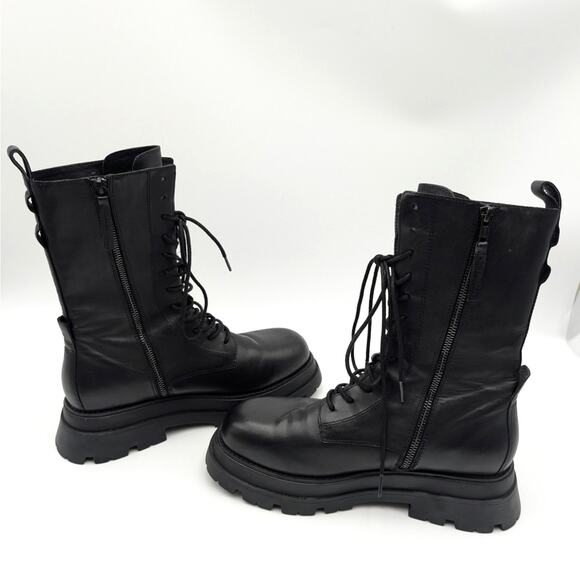 Ash Elton Platform Lug Sole Combat Boots Lace-Up Women's Black Size US9 EU40 - Picture 11 of 13